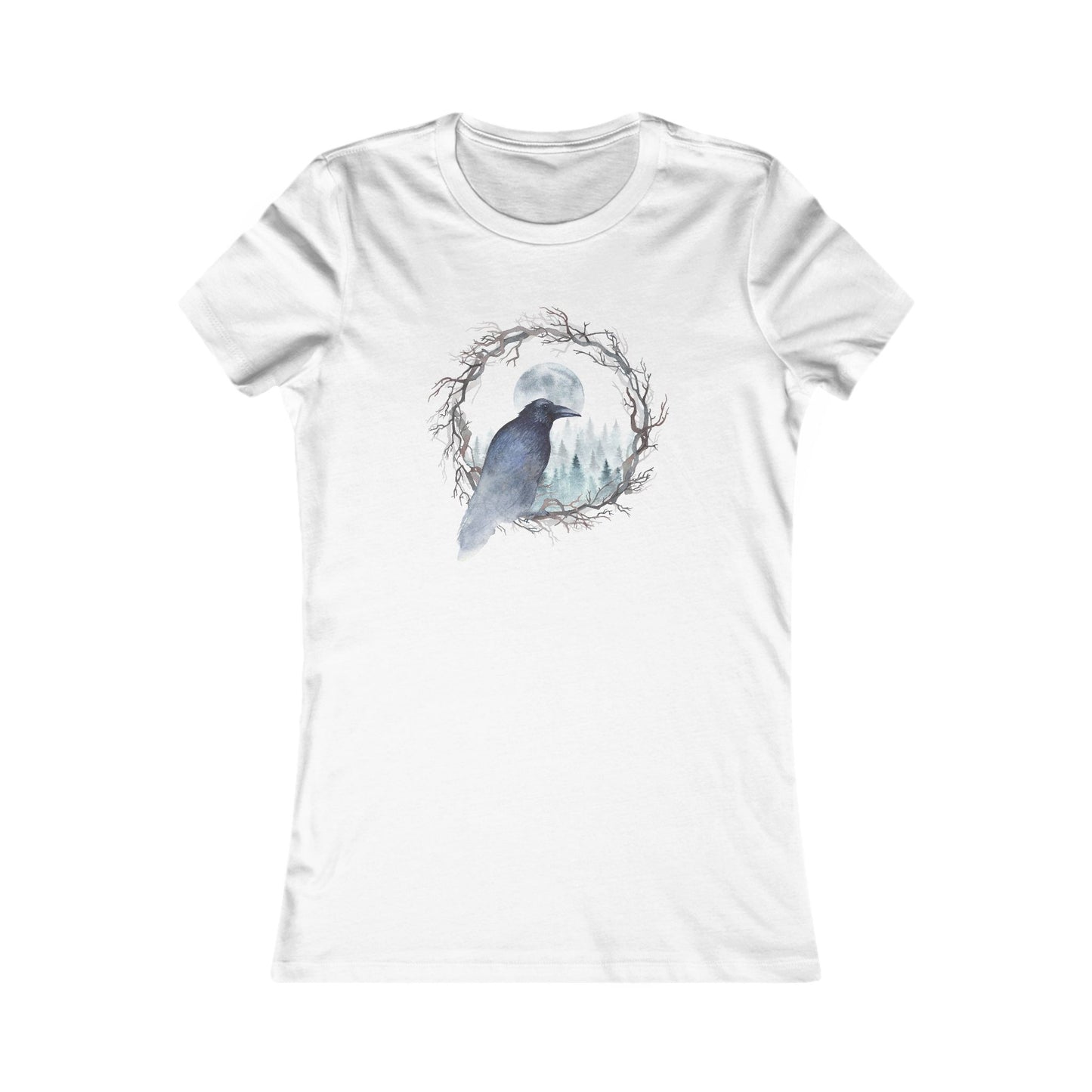 watercolor raven babydoll tee