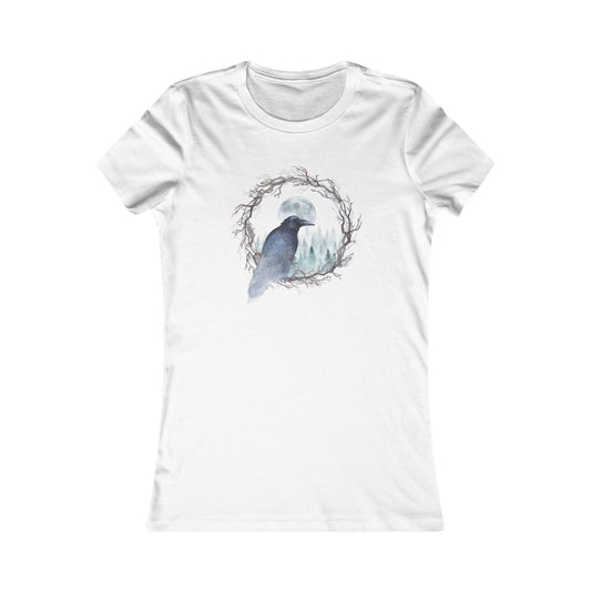 watercolor raven babydoll tee