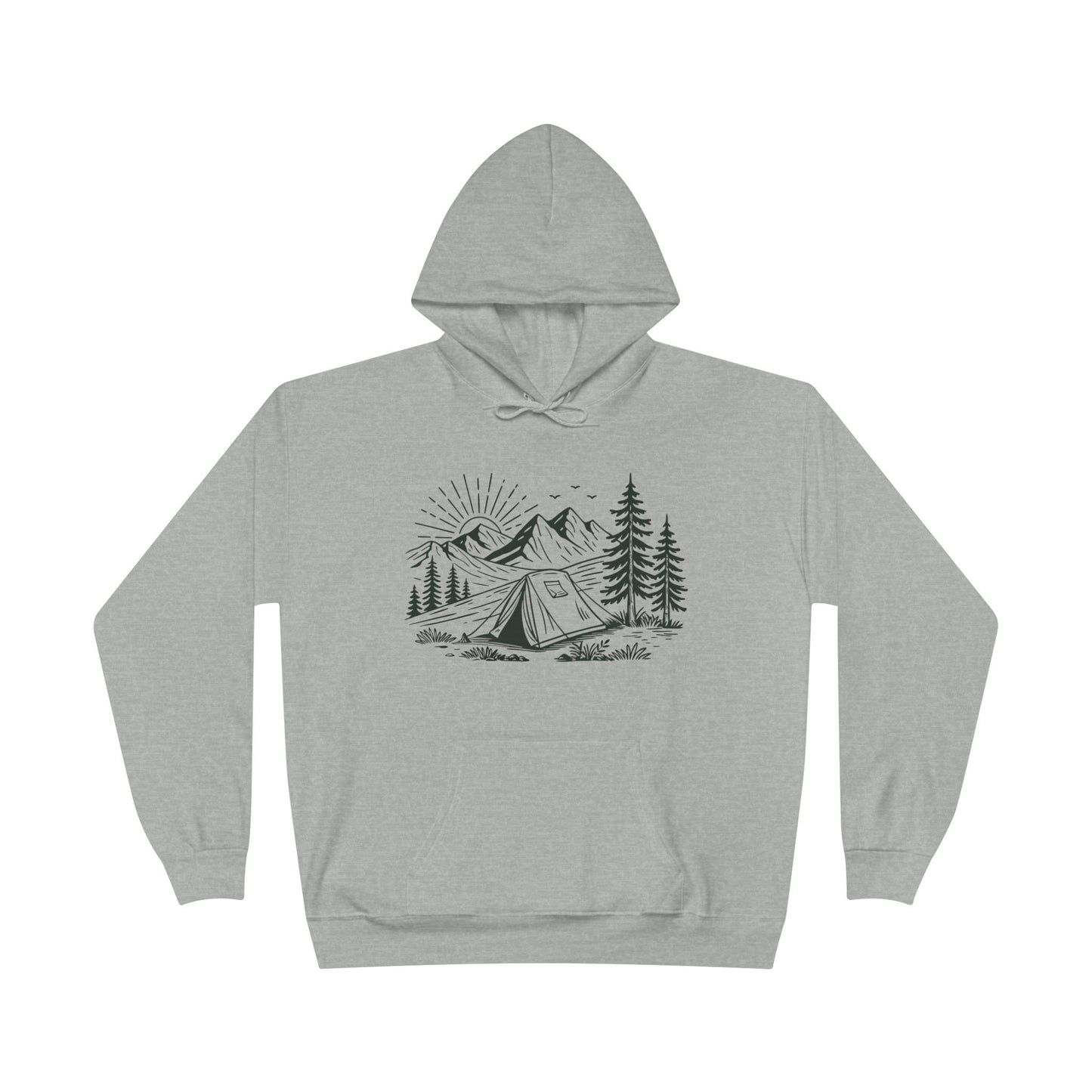 camping unisex hoodie (available in 11 colors)