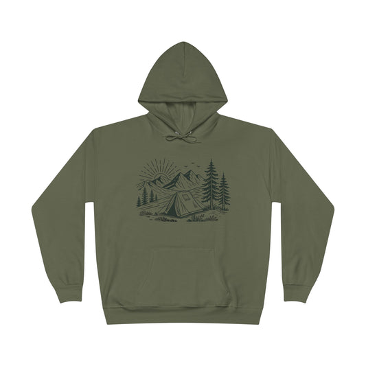 camping unisex hoodie (available in 11 colors)