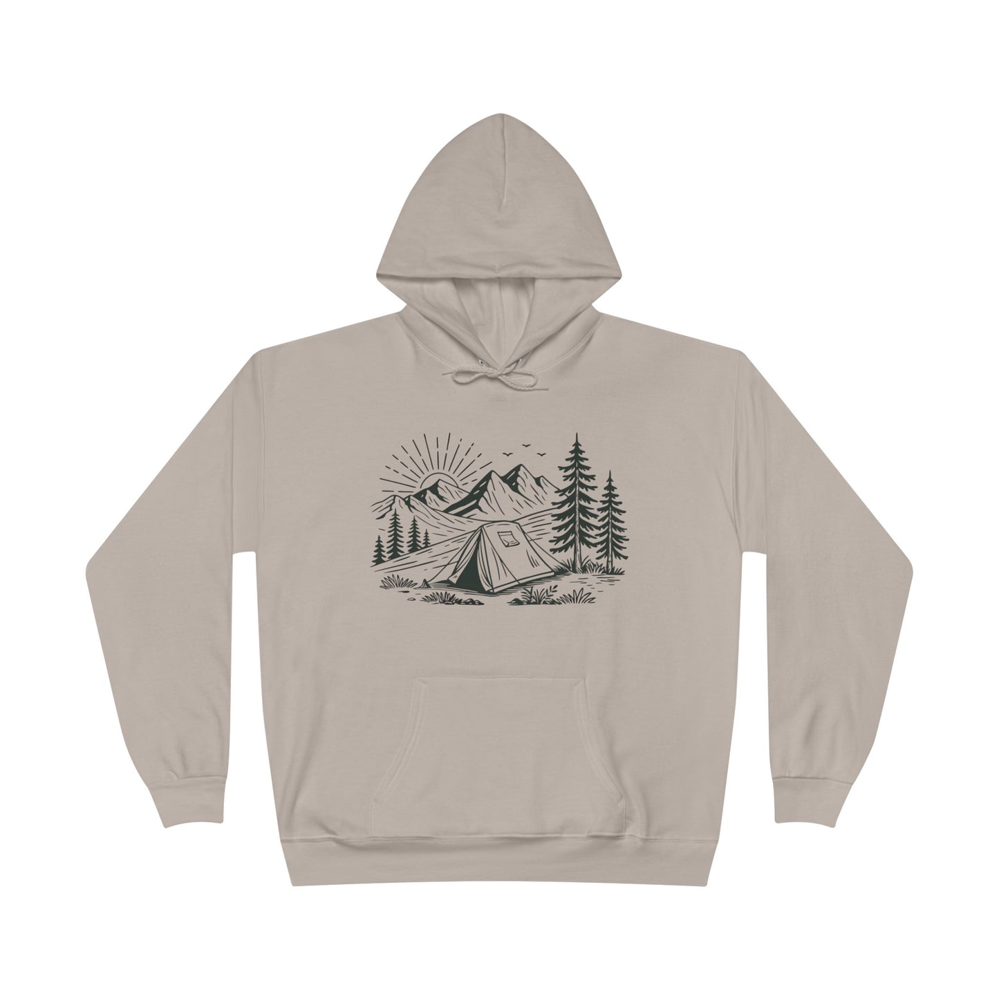 camping unisex hoodie (available in 11 colors)