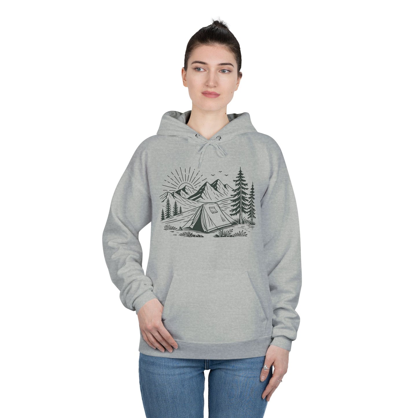 camping unisex hoodie (available in 11 colors)