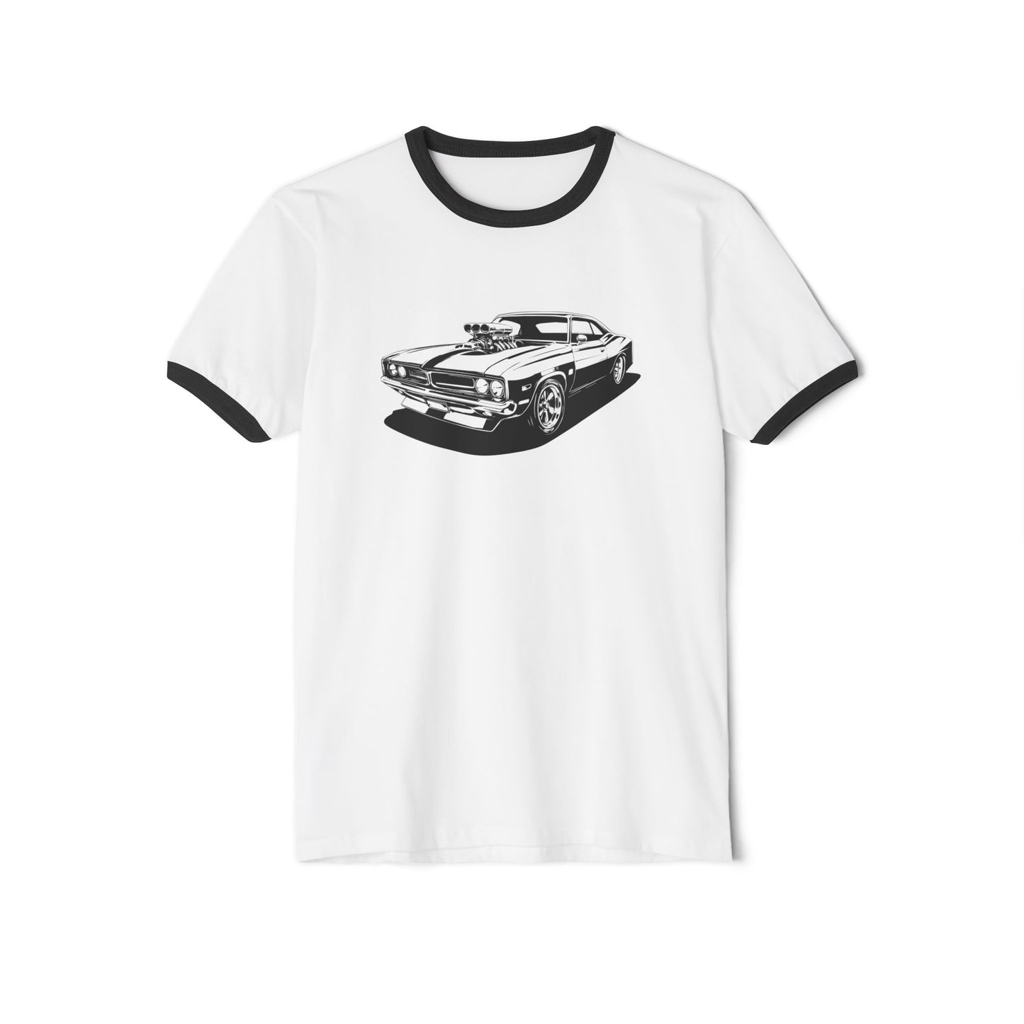 muscle car unisex ringer tee