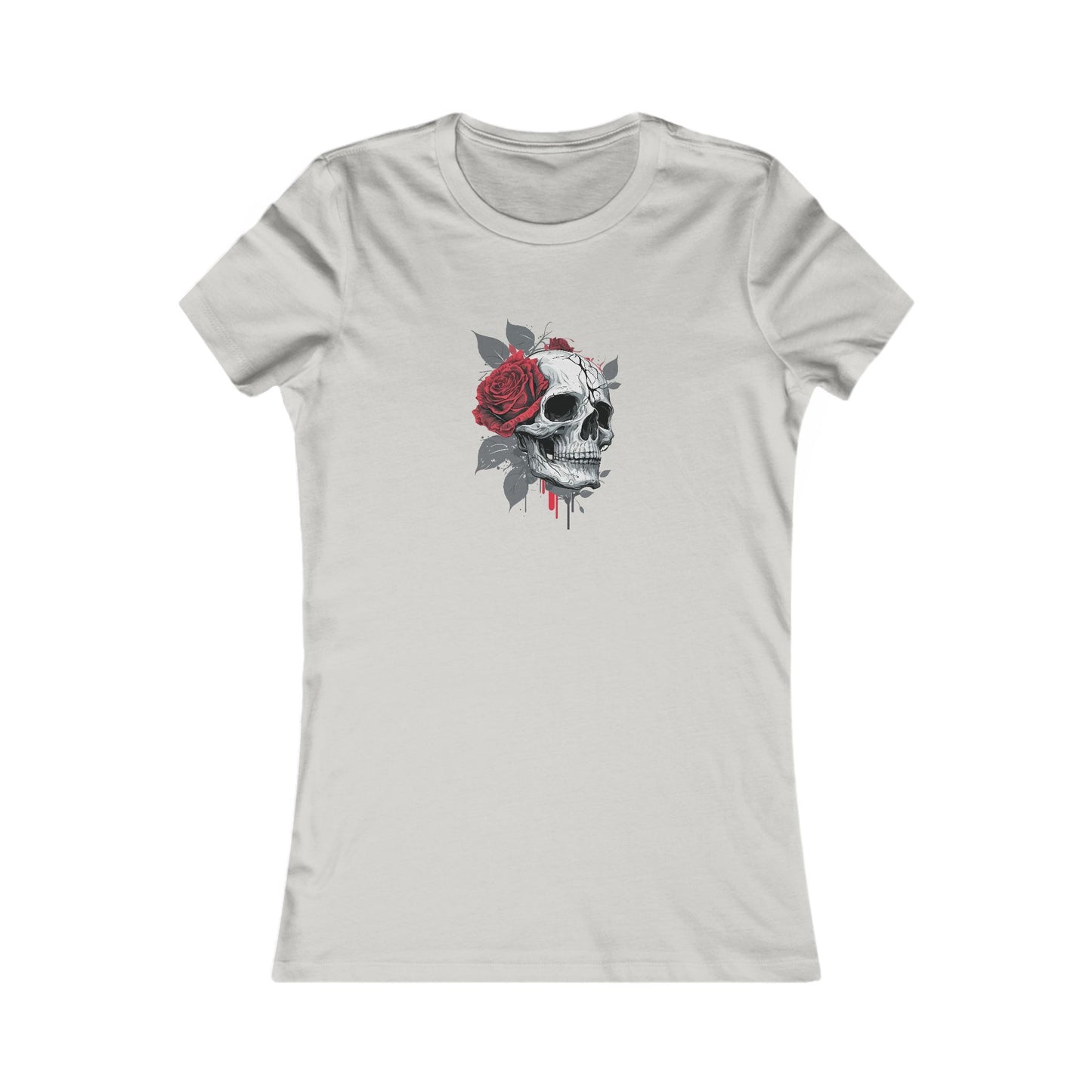 skull with rose babydoll tee (available in 5 colors)