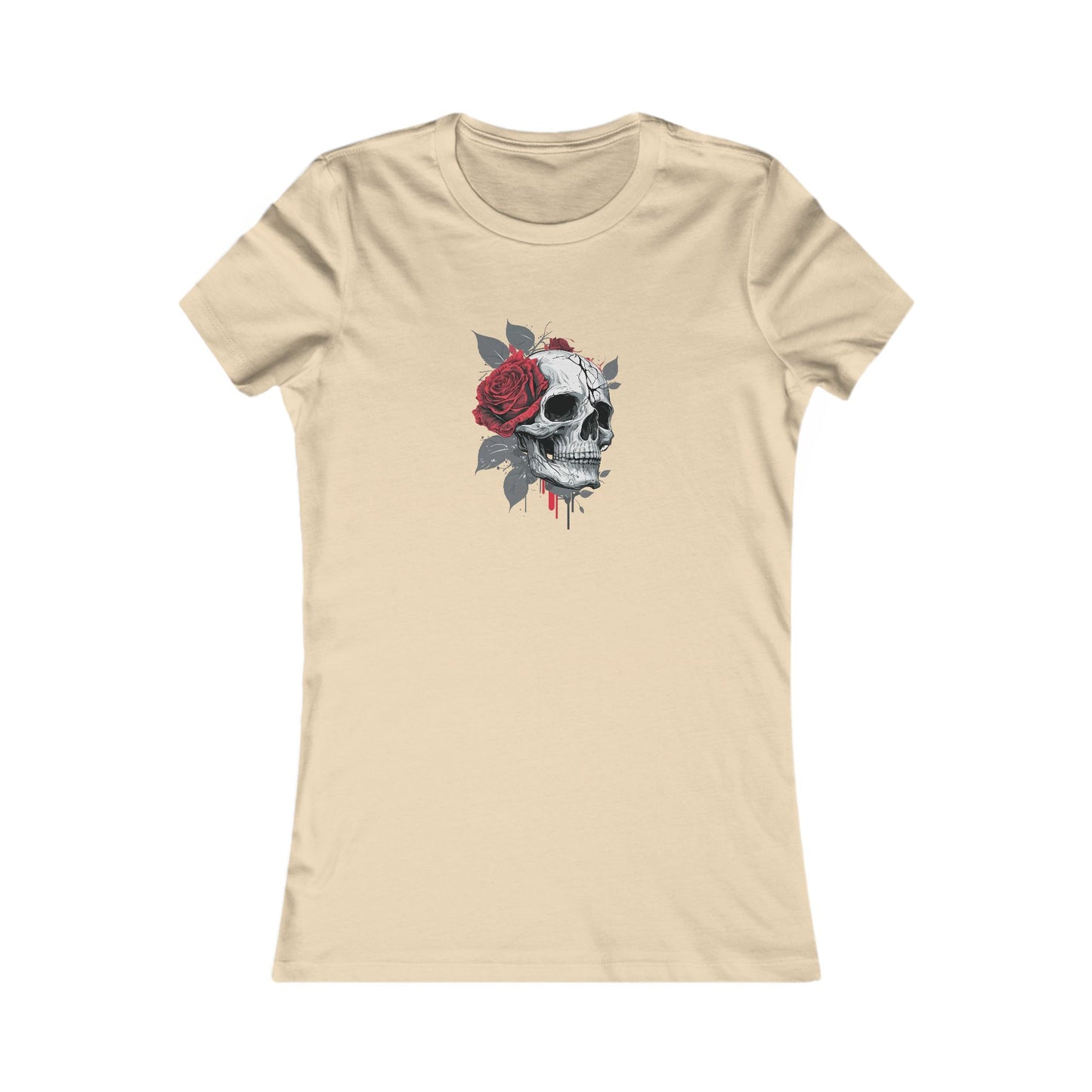 skull with rose babydoll tee (available in 5 colors)