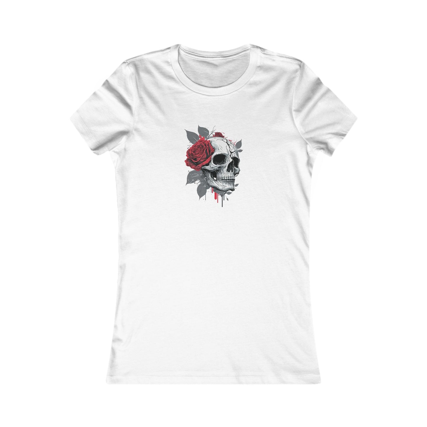 skull with rose babydoll tee (available in 5 colors)