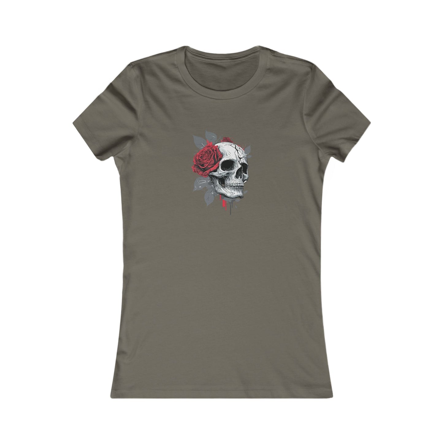 skull with rose babydoll tee (available in 5 colors)