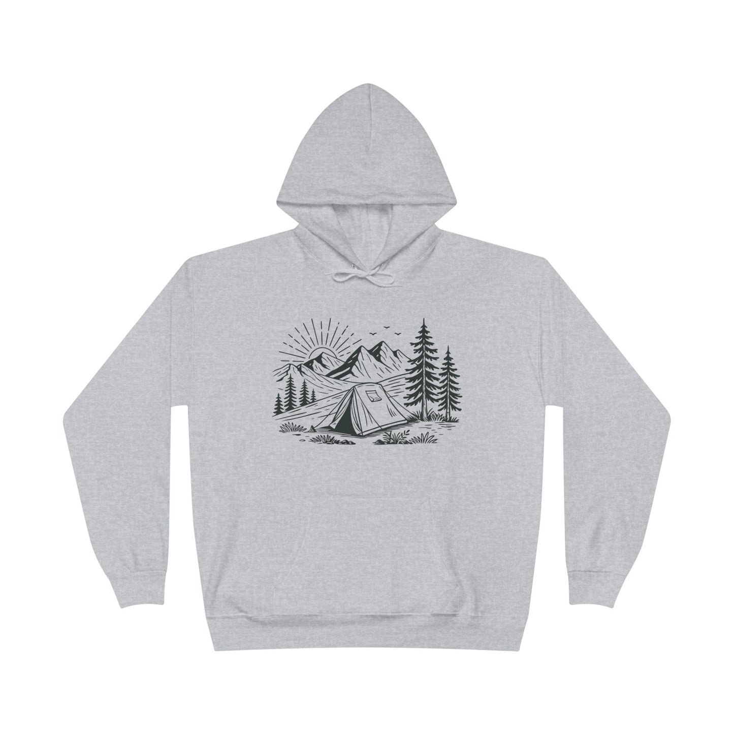 camping unisex hoodie (available in 11 colors)