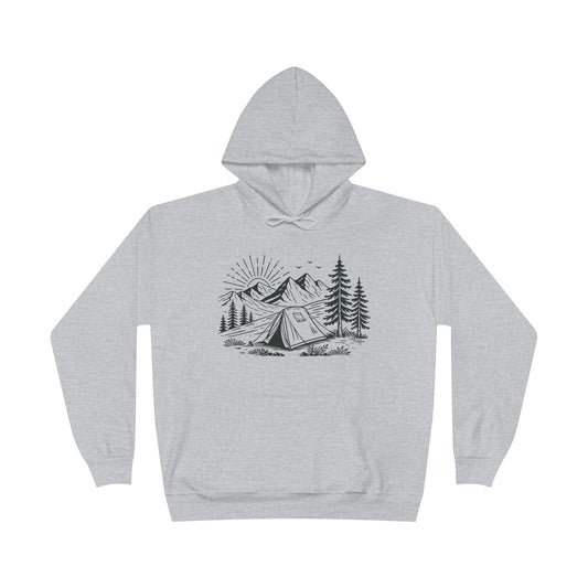 camping unisex hoodie (available in 11 colors)