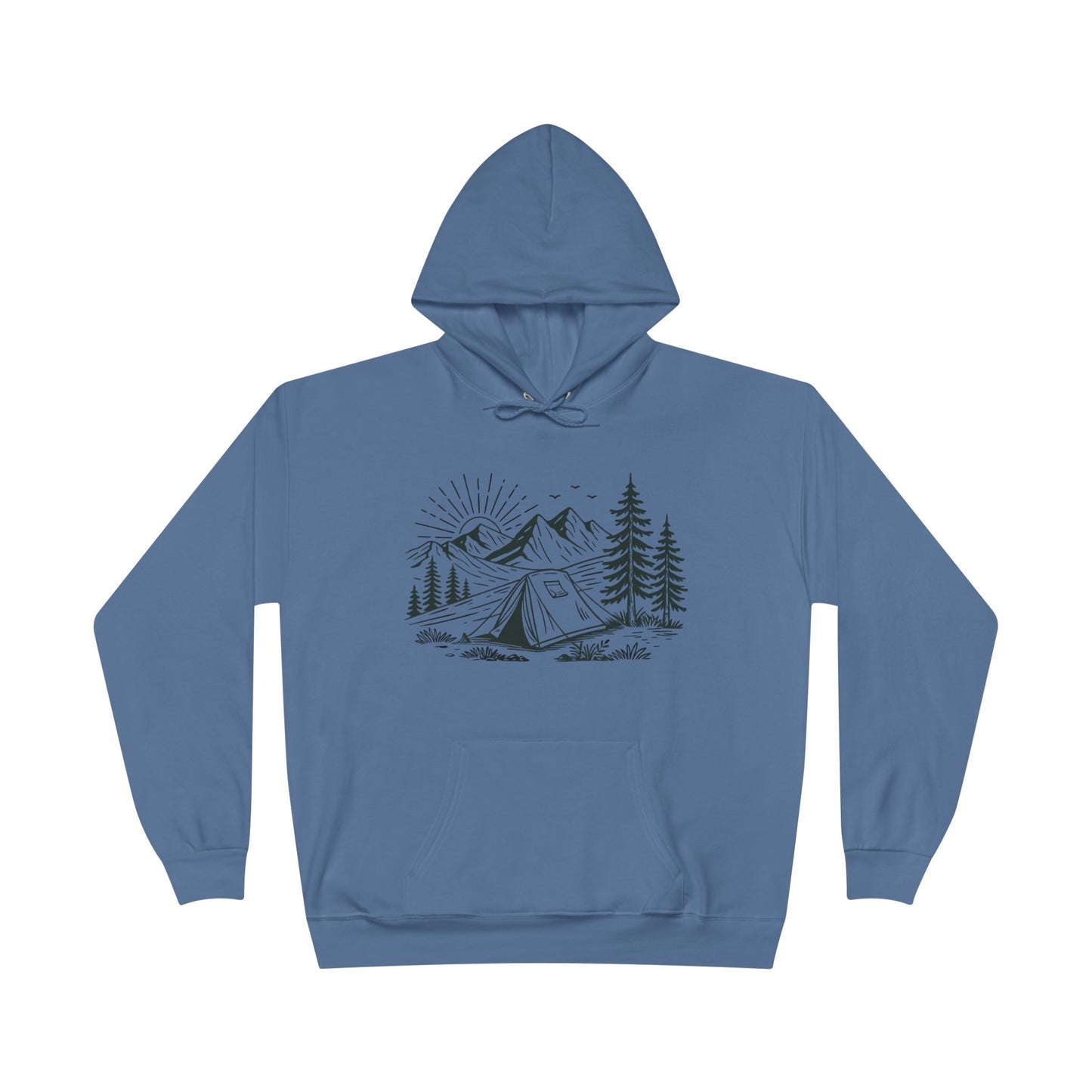 camping unisex hoodie (available in 11 colors)